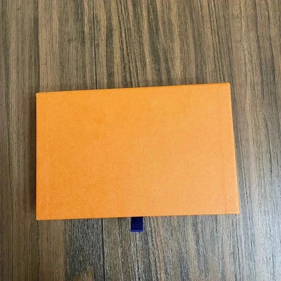 Authentic Louis Vuitton Orange Gift Box, Ribbon, 3” Name Card, and Bag Set - Picture 9 of 16